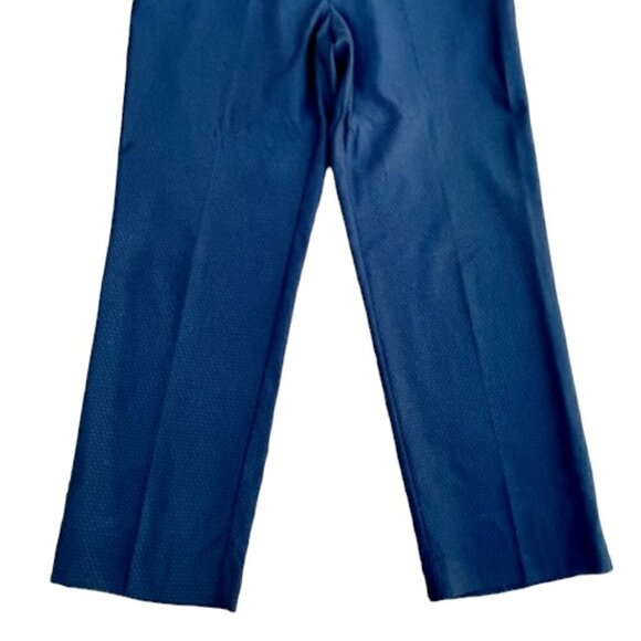 Mario Serrani Italy NWOT Women's Ankle Dress Pants Black Diamond Pattern Size 12 - Picture 2 of 10